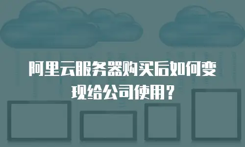 阿里云服务器购买后如何变现给公司使用？