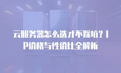 云服务器怎么选才不踩坑？IP价格与性价比全解析