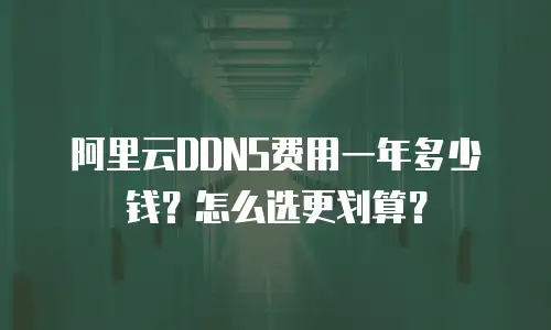阿里云DDNS费用一年多少钱？怎么选更划算？