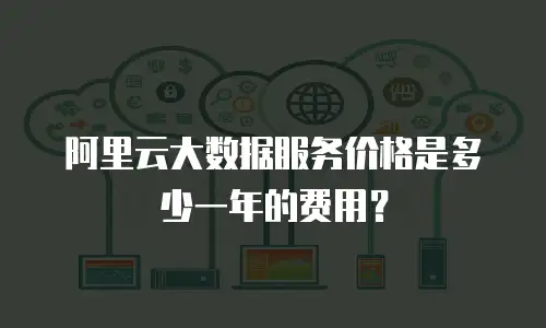 阿里云大数据服务价格是多少一年的费用？