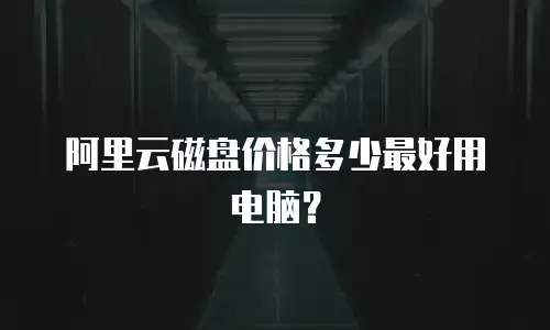 阿里云磁盘价格多少最好用电脑？