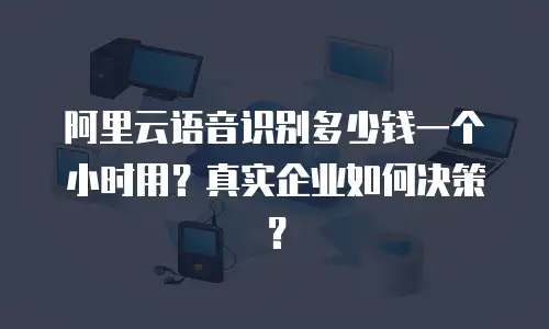 阿里云语音识别多少钱一个小时用？真实企业如何决策？