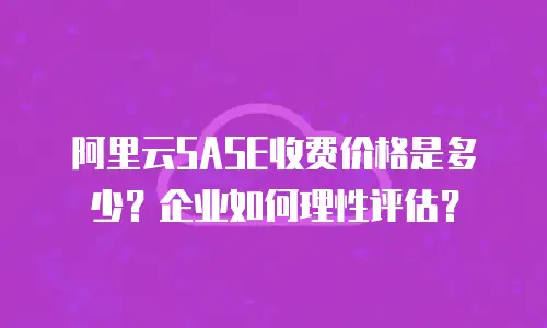 阿里云SASE收费价格是多少？企业如何理性评估？