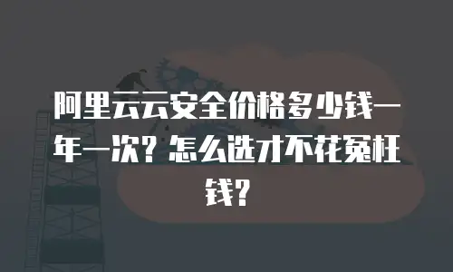 阿里云云安全价格多少钱一年一次？怎么选才不花冤枉钱？