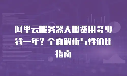 阿里云服务器大概费用多少钱一年？全面解析与性价比指南