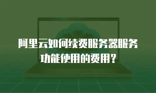 阿里云如何续费服务器服务功能使用的费用？