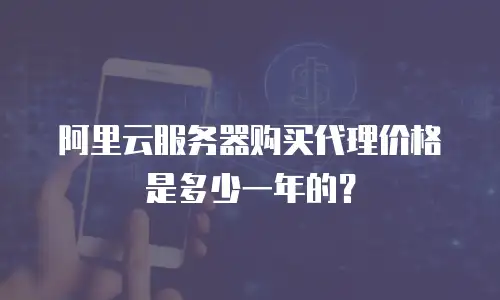 阿里云服务器购买代理价格是多少一年的？