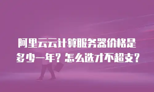 阿里云云计算服务器价格是多少一年？怎么选才不超支？
