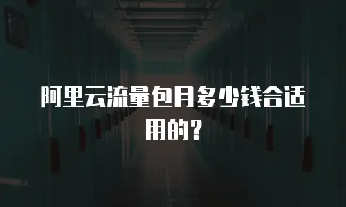 阿里云流量包月多少钱合适用的？