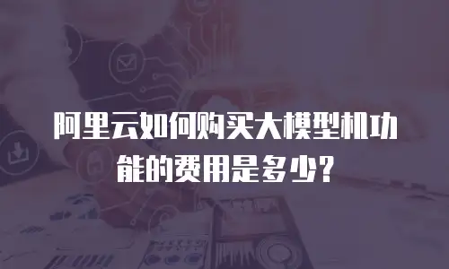 阿里云如何购买大模型机功能的费用是多少？