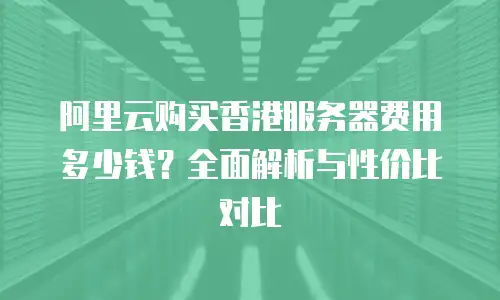 阿里云购买香港服务器费用多少钱？全面解析与性价比对比
