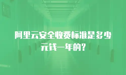 阿里云安全收费标准是多少元钱一年的？
