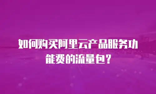 如何购买阿里云产品服务功能费的流量包？