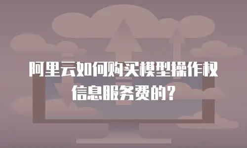 阿里云如何购买模型操作权信息服务费的？