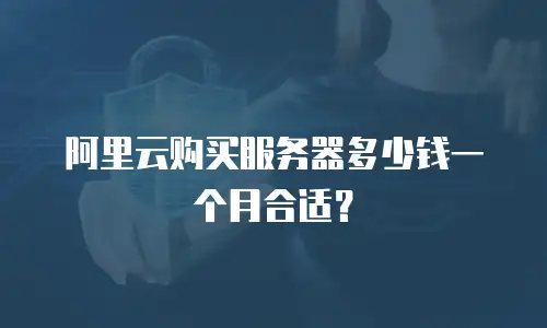 阿里云购买服务器多少钱一个月合适？