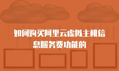 如何购买阿里云虚拟主机信息服务费功能的