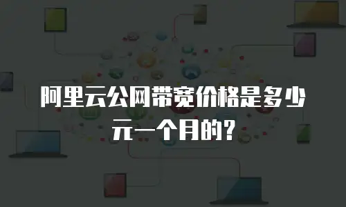 阿里云公网带宽价格是多少元一个月的？