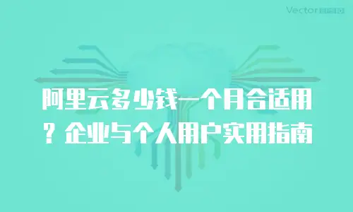 阿里云多少钱一个月合适用？企业与个人用户实用指南