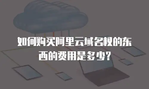 如何购买阿里云域名权的东西的费用是多少？