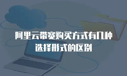 阿里云带宽购买方式有几种选择形式的区别