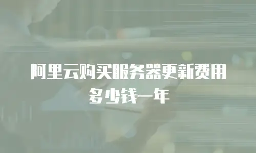 阿里云购买服务器更新费用多少钱一年
