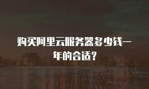 购买阿里云服务器多少钱一年的合适？