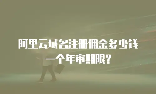 阿里云域名注册佣金多少钱一个年审期限？