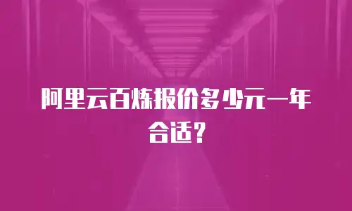 阿里云百炼报价多少元一年合适？