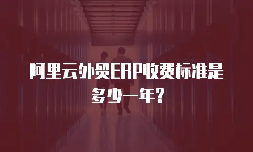 阿里云外贸ERP收费标准是多少一年？