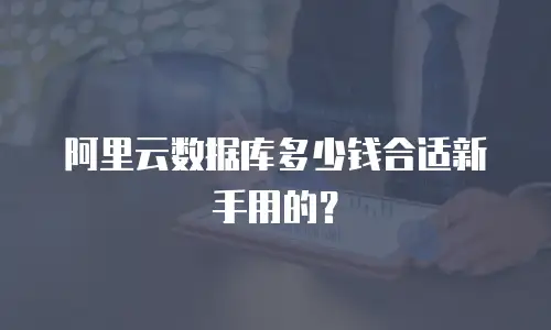 阿里云数据库多少钱合适新手用的？