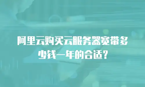 阿里云购买云服务器宽带多少钱一年的合适？