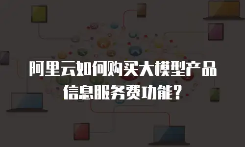 阿里云如何购买大模型产品信息服务费功能？