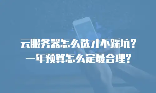 云服务器怎么选才不踩坑？一年预算怎么定最合理？