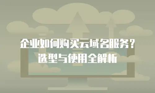 企业如何购买云域名服务？选型与使用全解析