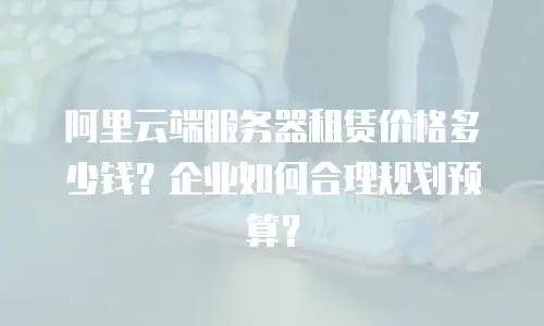 阿里云端服务器租赁价格多少钱？企业如何合理规划预算？