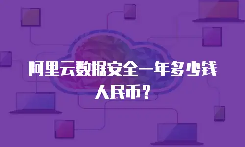 阿里云数据安全一年多少钱人民币？