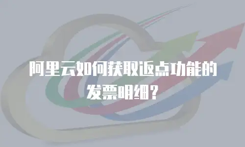 阿里云如何获取返点功能的发票明细？