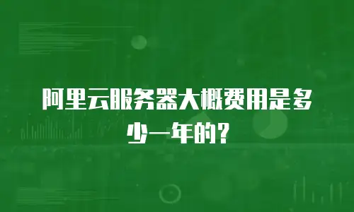阿里云服务器大概费用是多少一年的？