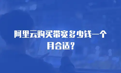 阿里云购买带宽多少钱一个月合适？