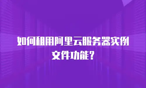 如何租用阿里云服务器实例文件功能？