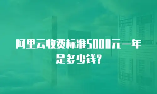 阿里云收费标准5000元一年是多少钱？
