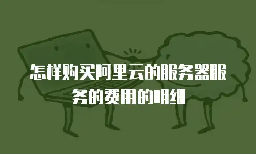 怎样购买阿里云的服务器服务的费用的明细
