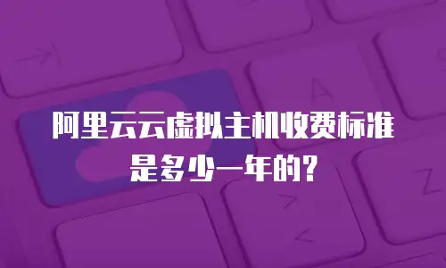 阿里云云虚拟主机收费标准是多少一年的？