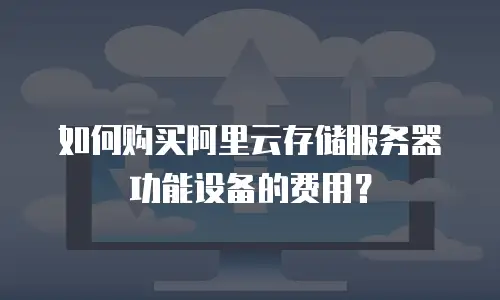 如何购买阿里云存储服务器功能设备的费用？