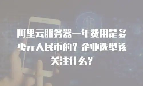 阿里云服务器一年费用是多少元人民币的？企业选型该关注什么？