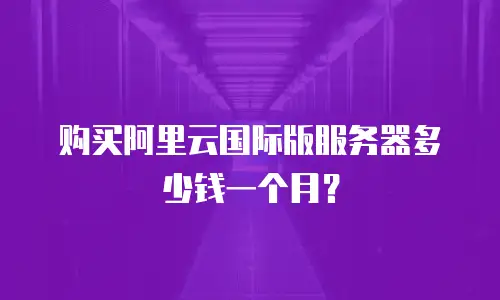 购买阿里云国际版服务器多少钱一个月？