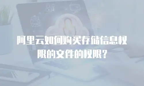 阿里云如何购买存储信息权限的文件的权限？
