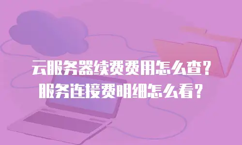 云服务器续费费用怎么查？服务连接费明细怎么看？