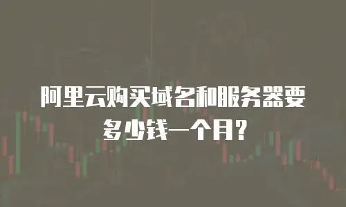 阿里云购买域名和服务器要多少钱一个月？