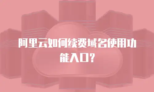 阿里云如何续费域名使用功能入口？